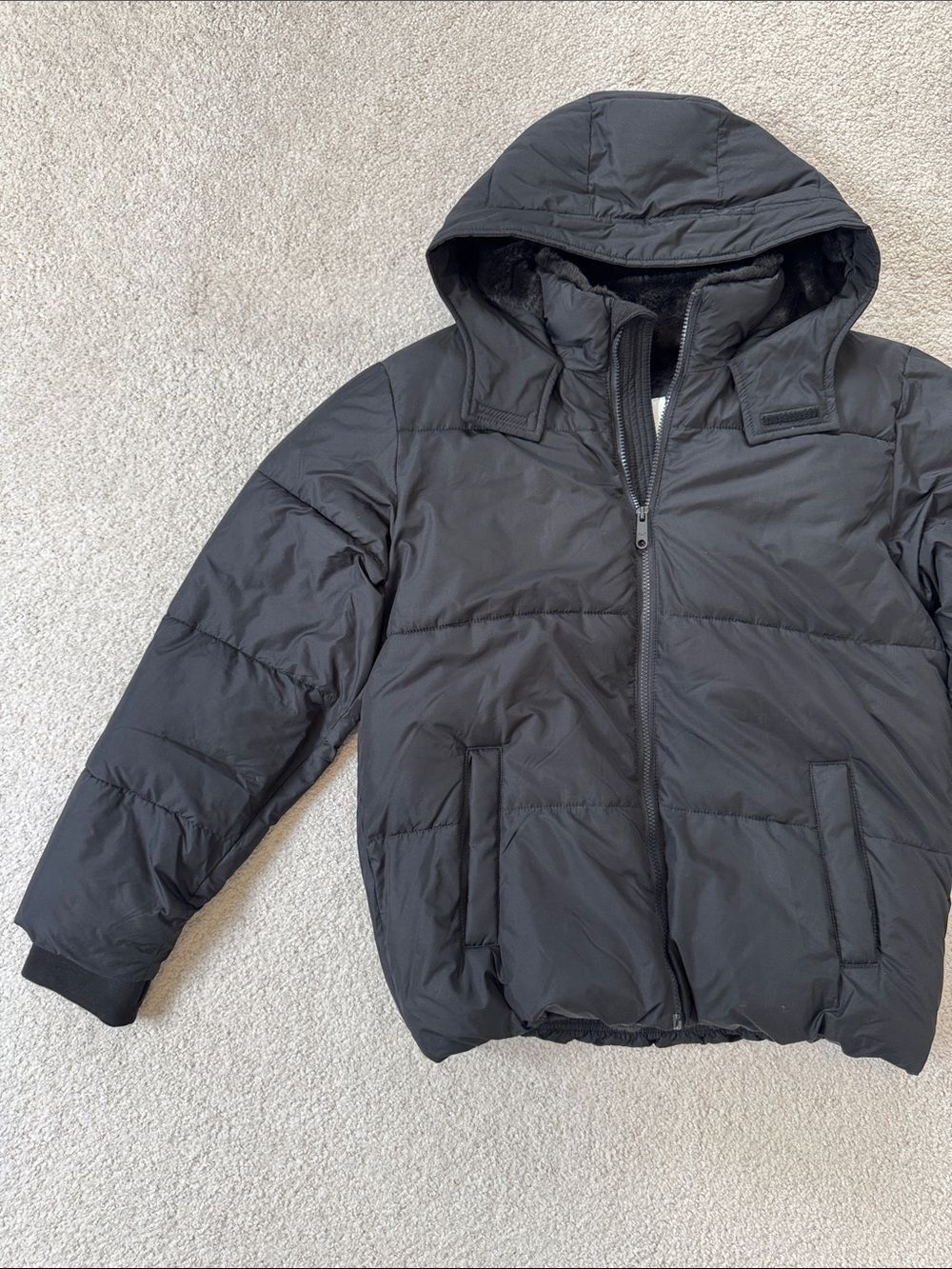 Abercrombie Kids Ultra Puffer Winter Coat Black Sz15/16